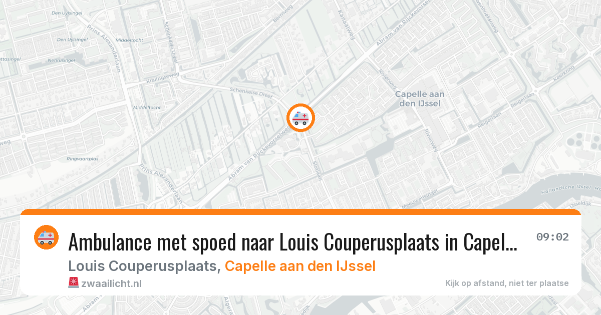 Ambulance met spoed naar Louis Couperusplaats in Capelle aan den IJssel — 8 jul 2026