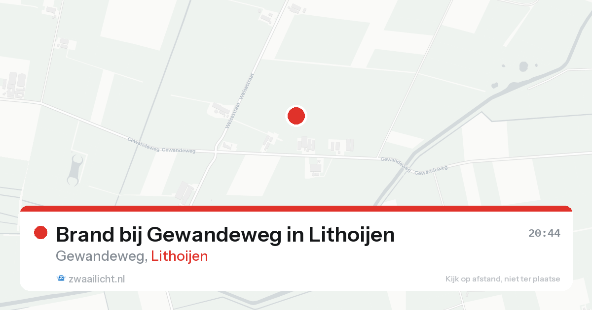 Brand bij Gewandeweg in Lithoijen — 8 aug 2026