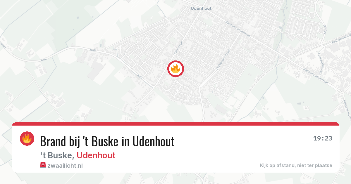 Brand bij 't Buske in Udenhout — 3 aug 2026