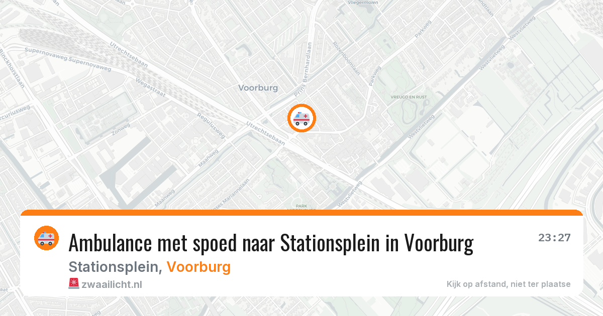 Ambulance met spoed naar Stationsplein in Voorburg — 29 mei 2026