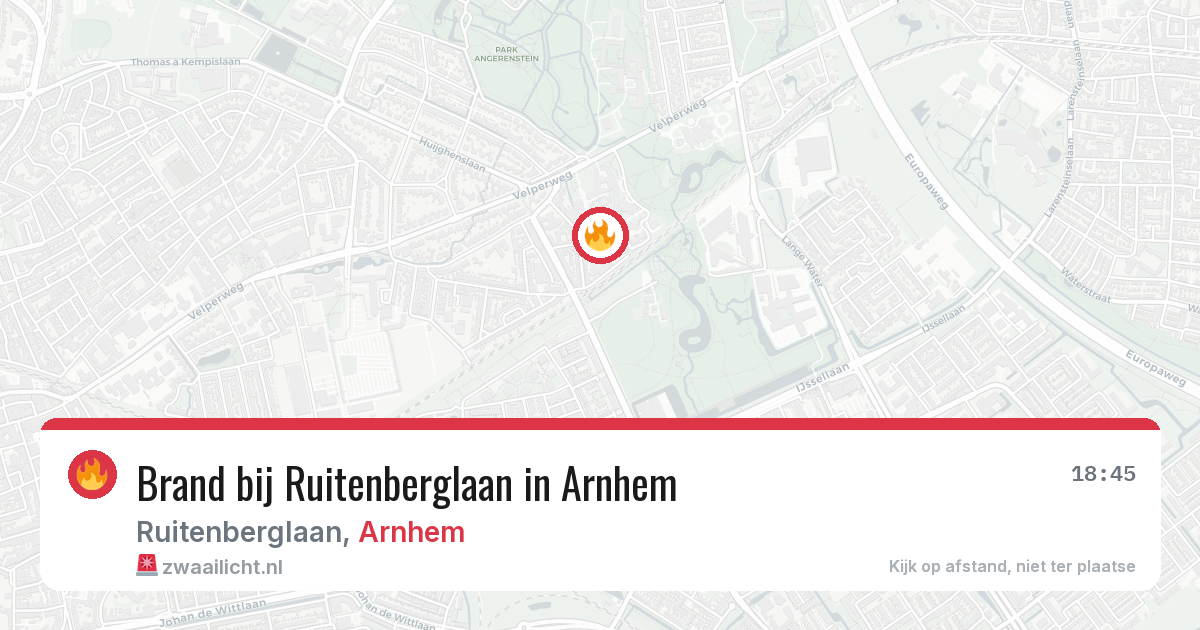 Brand bij Ruitenberglaan in Arnhem — 29 jun 2026