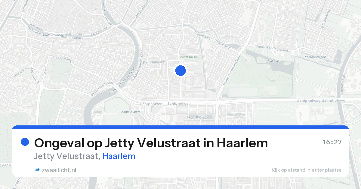 Ongeval op Jetty Velustraat in Haarlem — 24 aug 2026