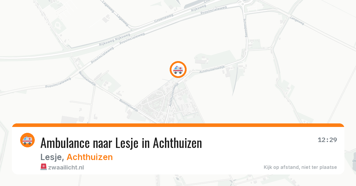 Ambulance naar Lesje in Achthuizen — 29 jun 2026