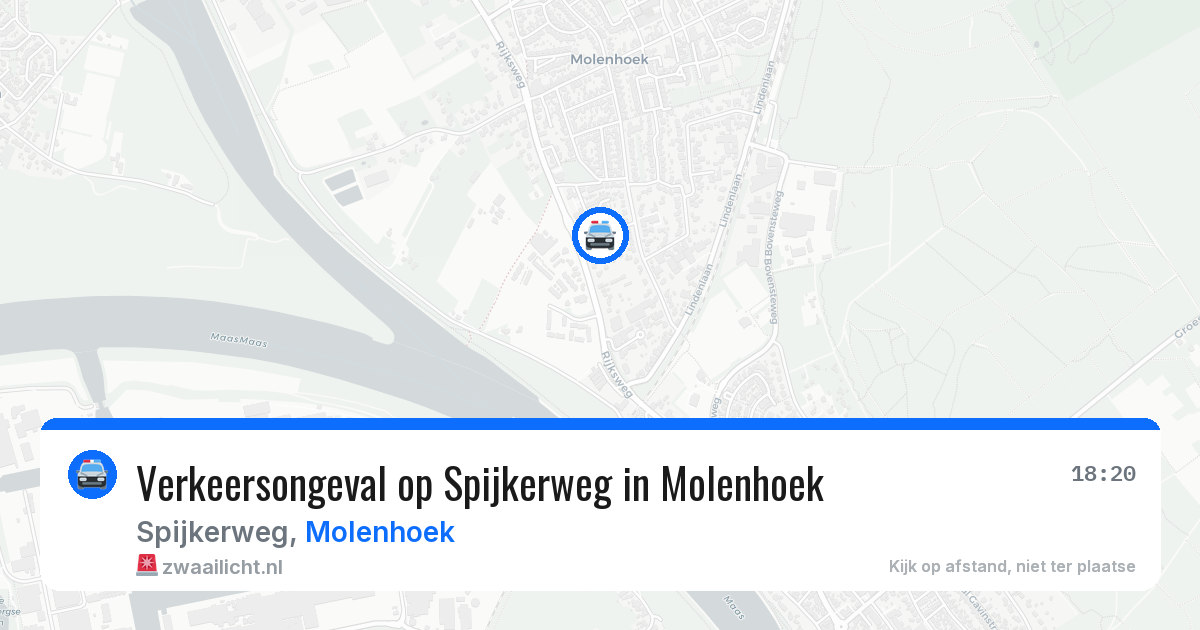 Verkeersongeval op Spijkerweg in Molenhoek — 29 jun 2026