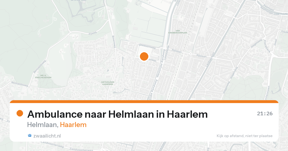 Ambulance naar Helmlaan in Haarlem — 22 aug 2026