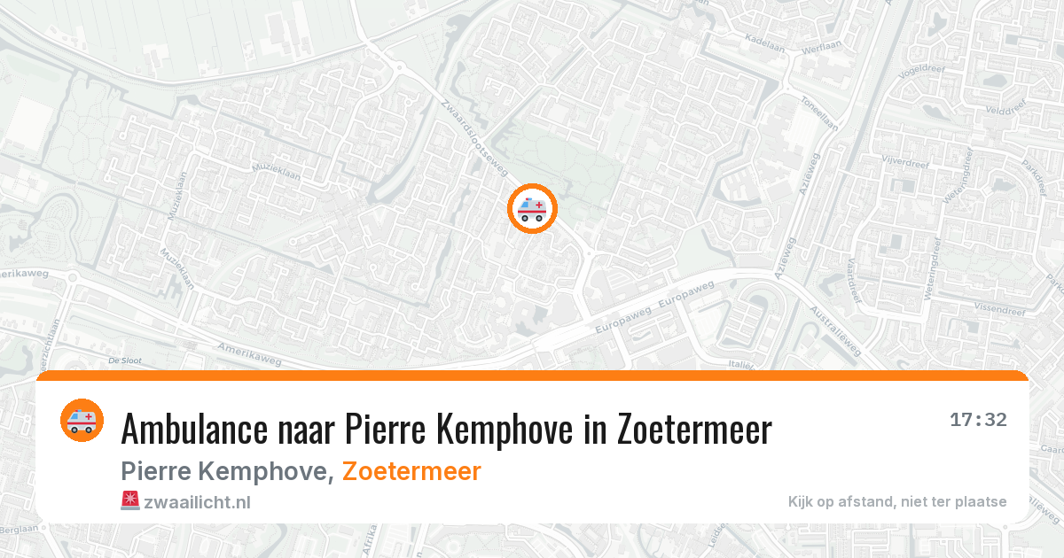 Ambulance naar Pierre Kemphove in Zoetermeer — 30 jun 2026