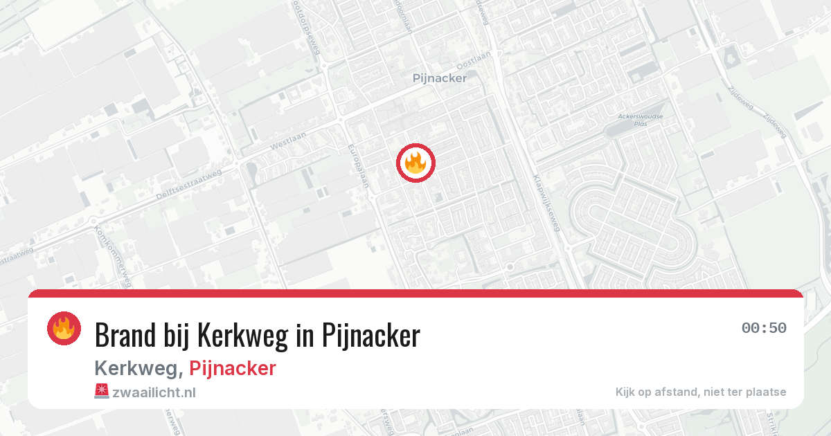 Brand bij Kerkweg in Pijnacker — 14 apr 2026