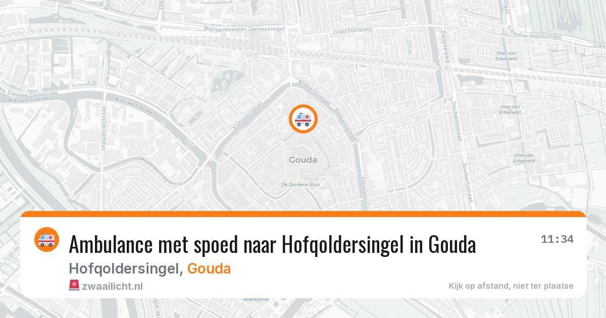 Ambulance met spoed naar Hofqoldersingel in Gouda — 19 jun 2026