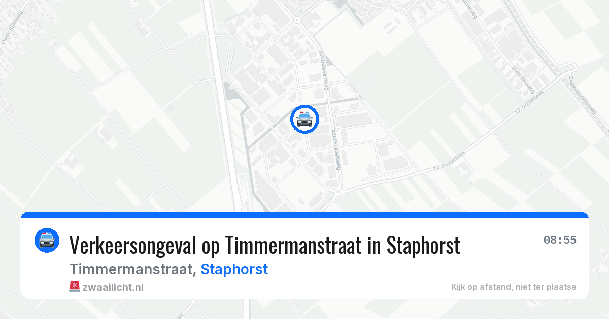 Verkeersongeval op Timmermanstraat in Staphorst — 4 mei 2026