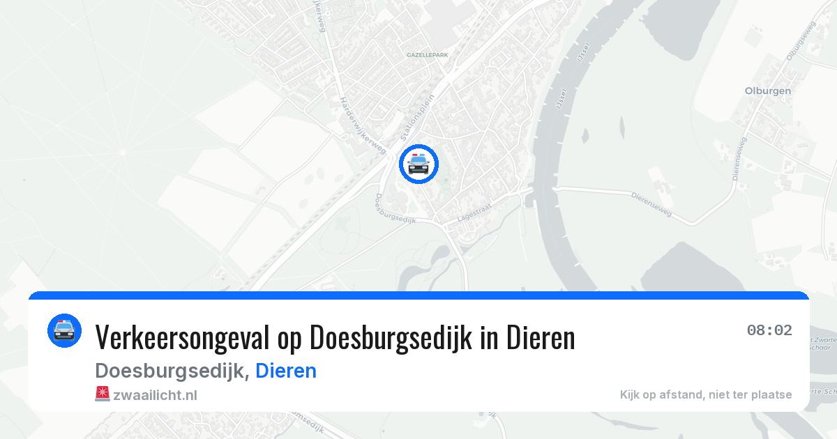 Verkeersongeval op Doesburgsedijk in Dieren — 1 apr 2026