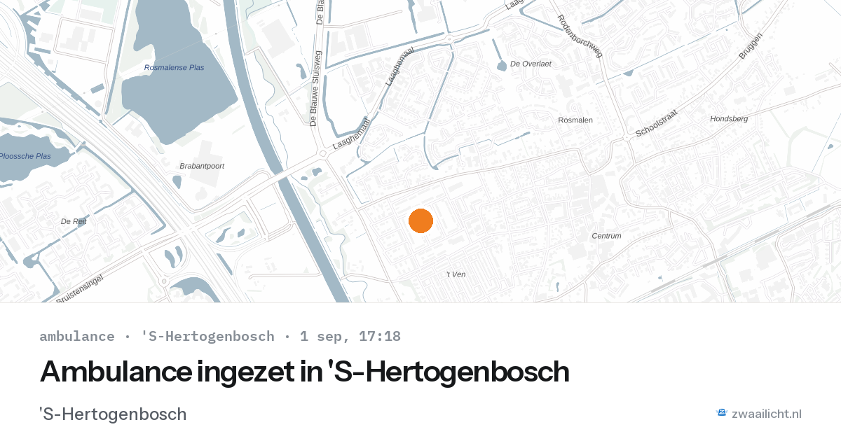 Ambulance ingezet in 'S-Hertogenbosch — 1 sep 2026
