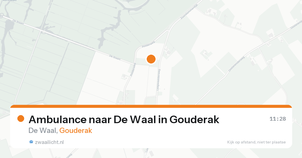 Ambulance naar De Waal in Gouderak — 25 aug 2026