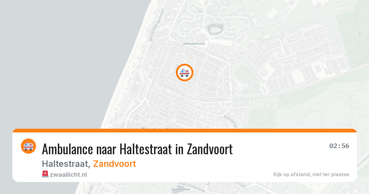Ambulance naar Haltestraat in Zandvoort — 23 mei 2026
