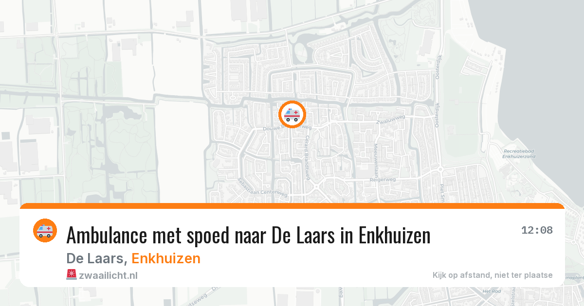 Ambulance met spoed naar De Laars in Enkhuizen — 26 jul 2026