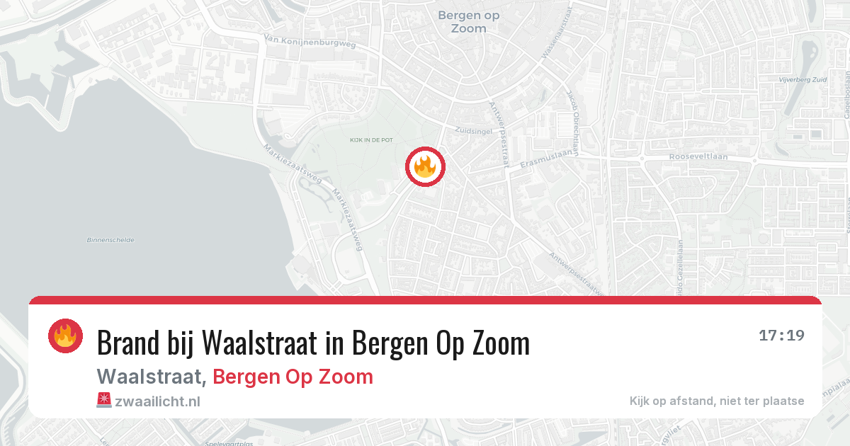 Brand bij Waalstraat in Bergen Op Zoom — 8 jul 2026