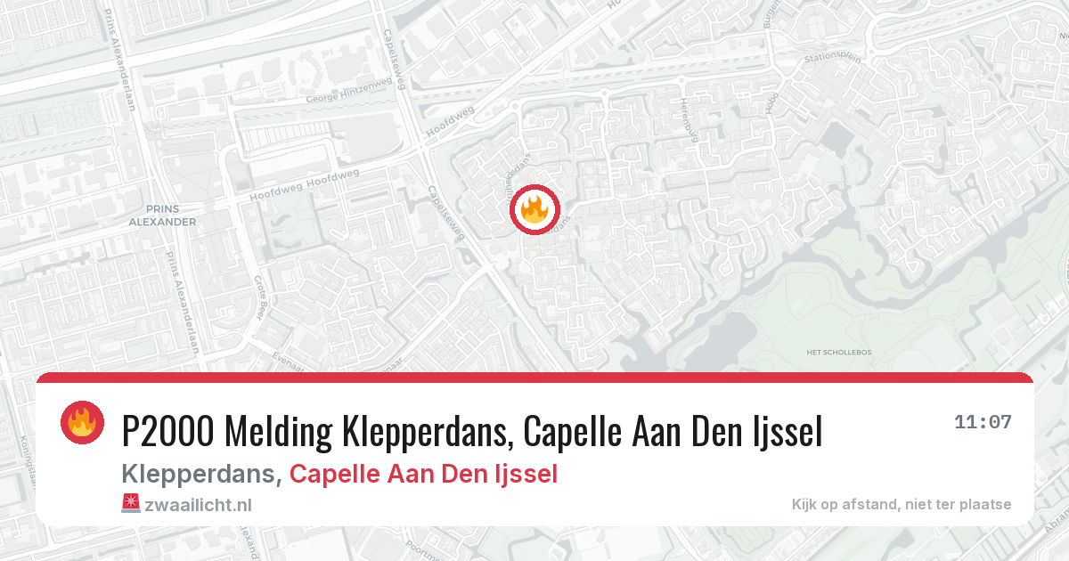 P2000 Melding Klepperdans, Capelle Aan Den Ijssel — 7 jul 2026