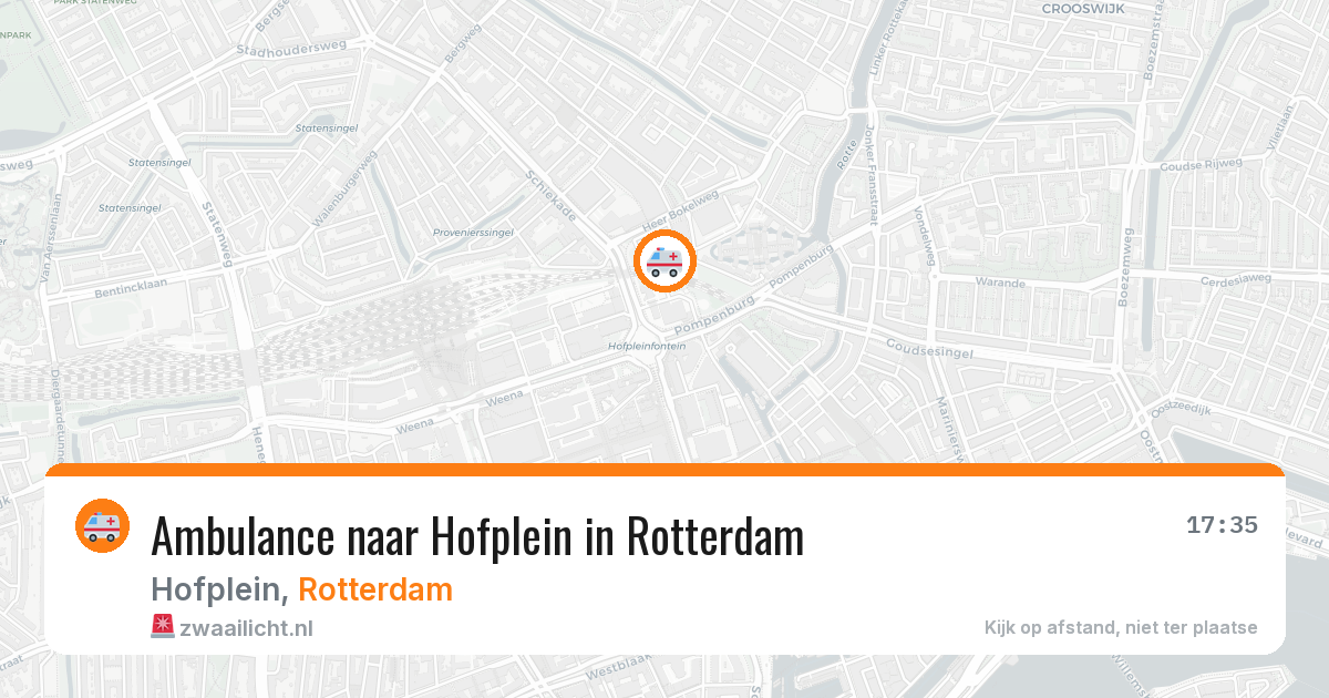 Ambulance naar Hofplein in Rotterdam — 29 jun 2026