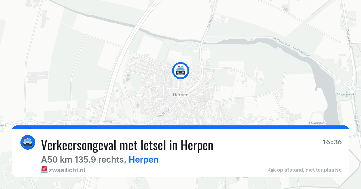 Verkeersongeval met letsel in Herpen — 18 jul 2026