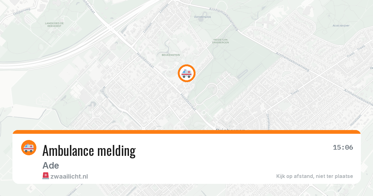 Ambulance melding — 8 feb 2026
