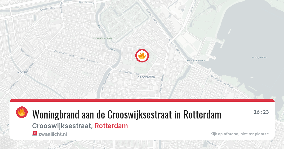 Woningbrand aan de Crooswijksestraat in Rotterdam — 7 aug 2026