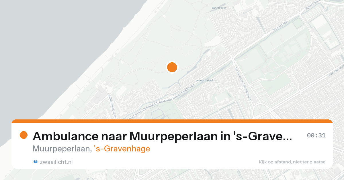 Ambulance naar Muurpeperlaan in 's-Gravenhage — 20 aug 2026