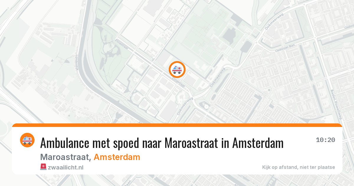 Ambulance met spoed naar Maroastraat in Amsterdam — 7 jul 2026