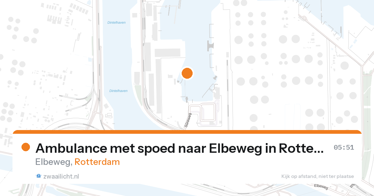 Ambulance met spoed naar Elbeweg in Rotterdam — 27 aug 2026
