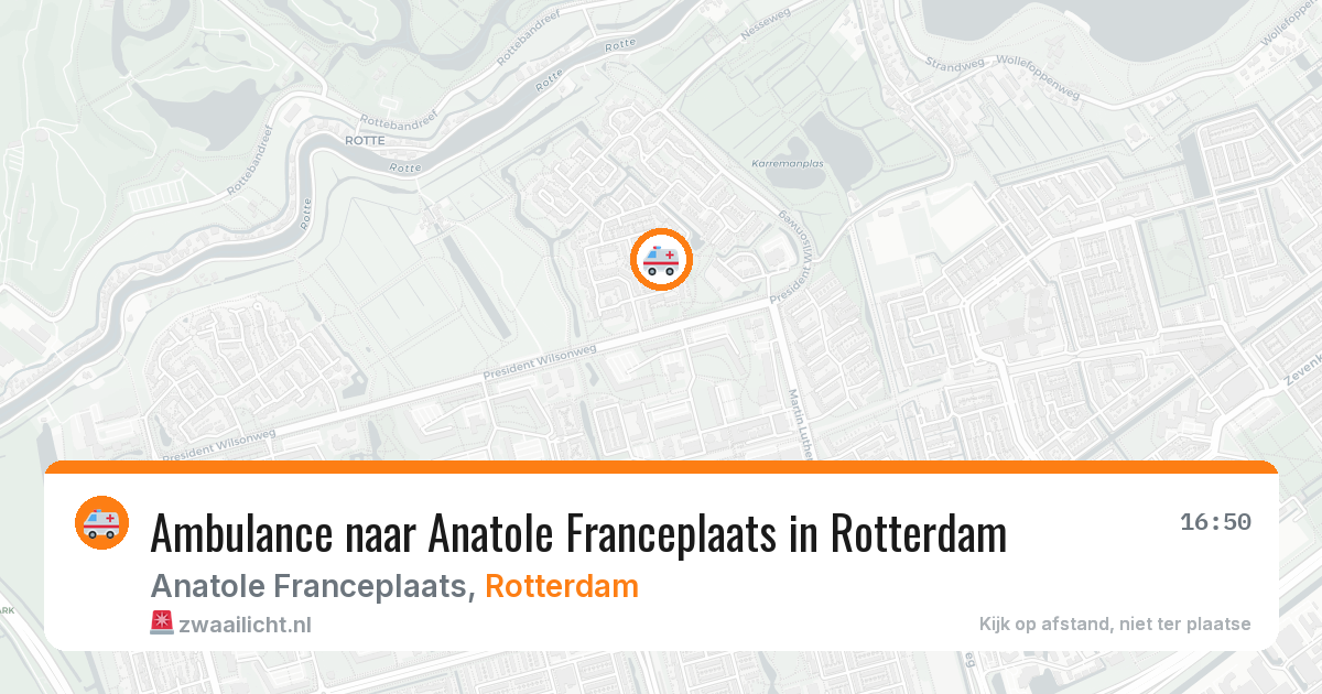 Ambulance naar Anatole Franceplaats in Rotterdam — 6 jul 2026