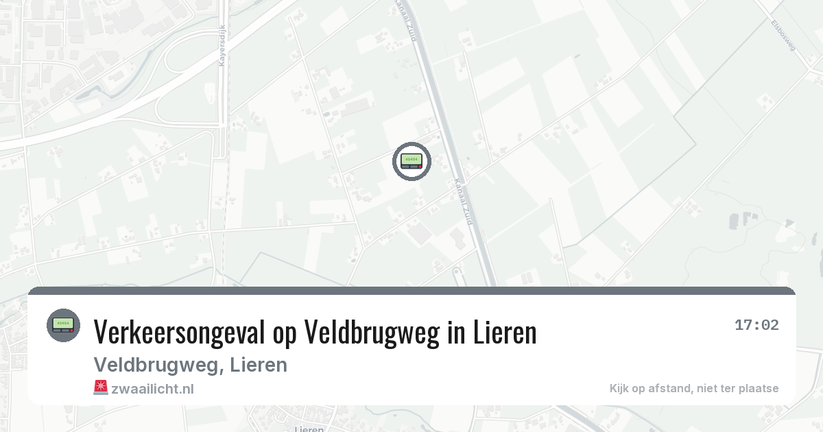Verkeersongeval op Veldbrugweg in Lieren — 20 apr 2026
