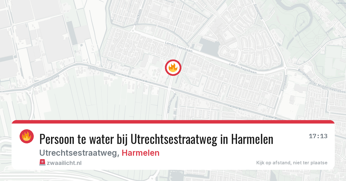 Persoon te water bij Utrechtsestraatweg in Harmelen — 14 mei 2026