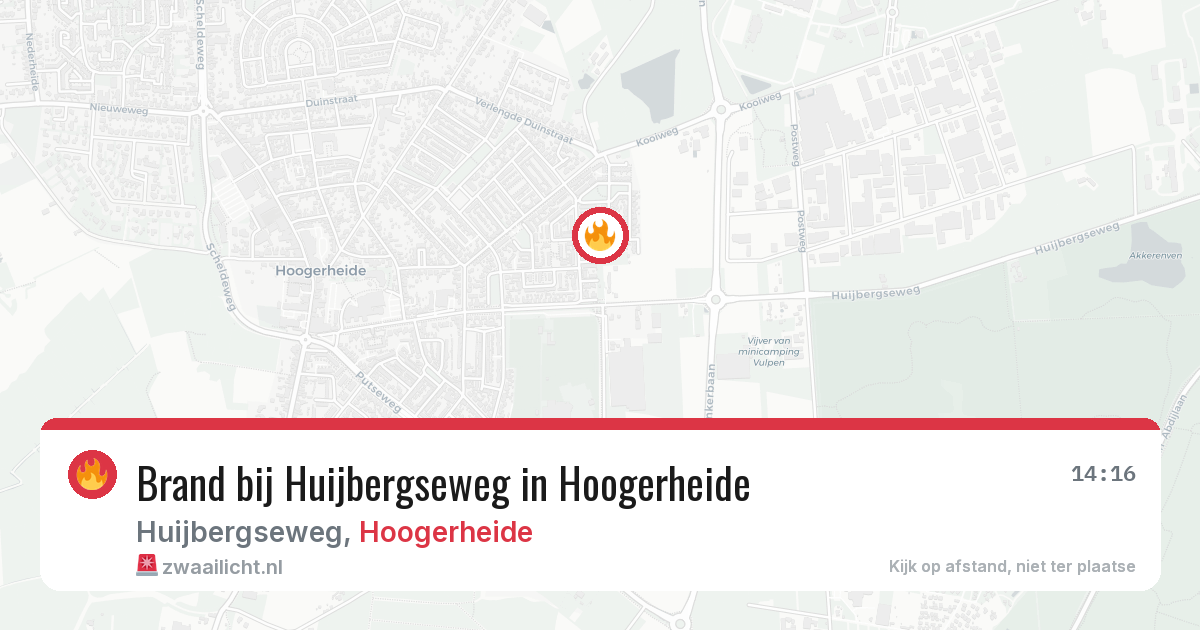 Brand bij Huijbergseweg in Hoogerheide — 23 jul 2026