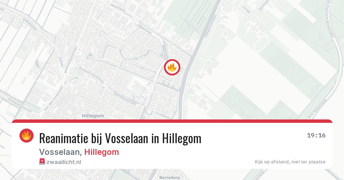 Reanimatie bij Vosselaan in Hillegom — 8 jun 2026
