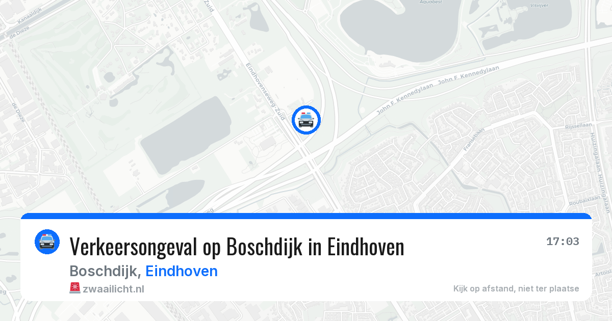 Verkeersongeval op Boschdijk in Eindhoven — 31 jul 2026
