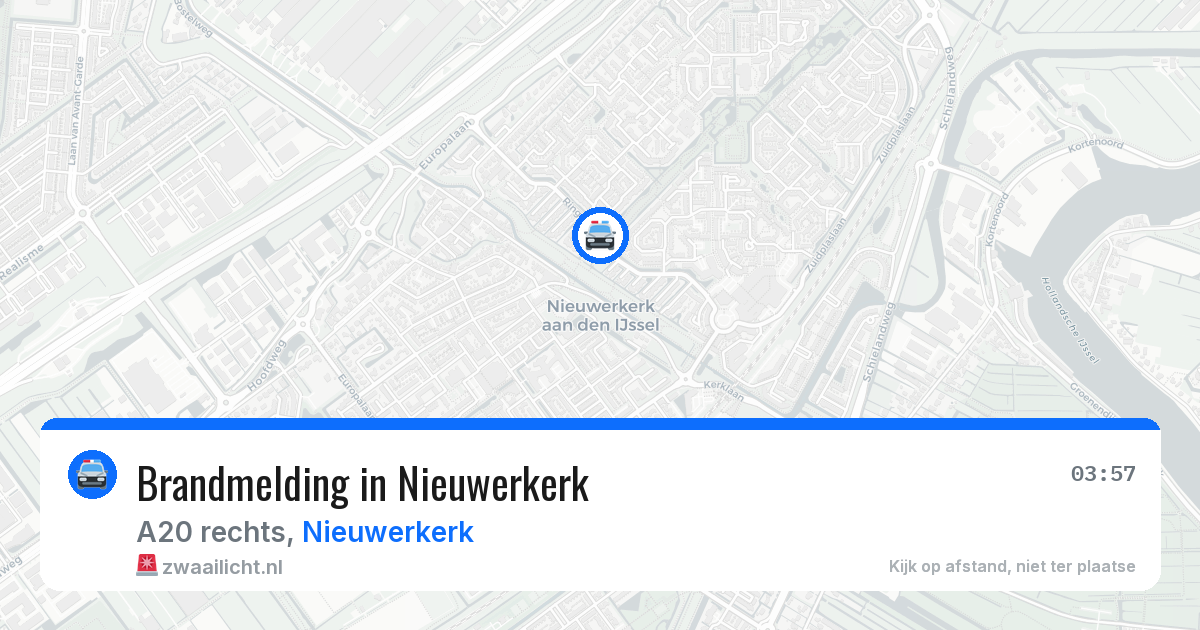 Brandmelding in Nieuwerkerk — 25 mrt 2026