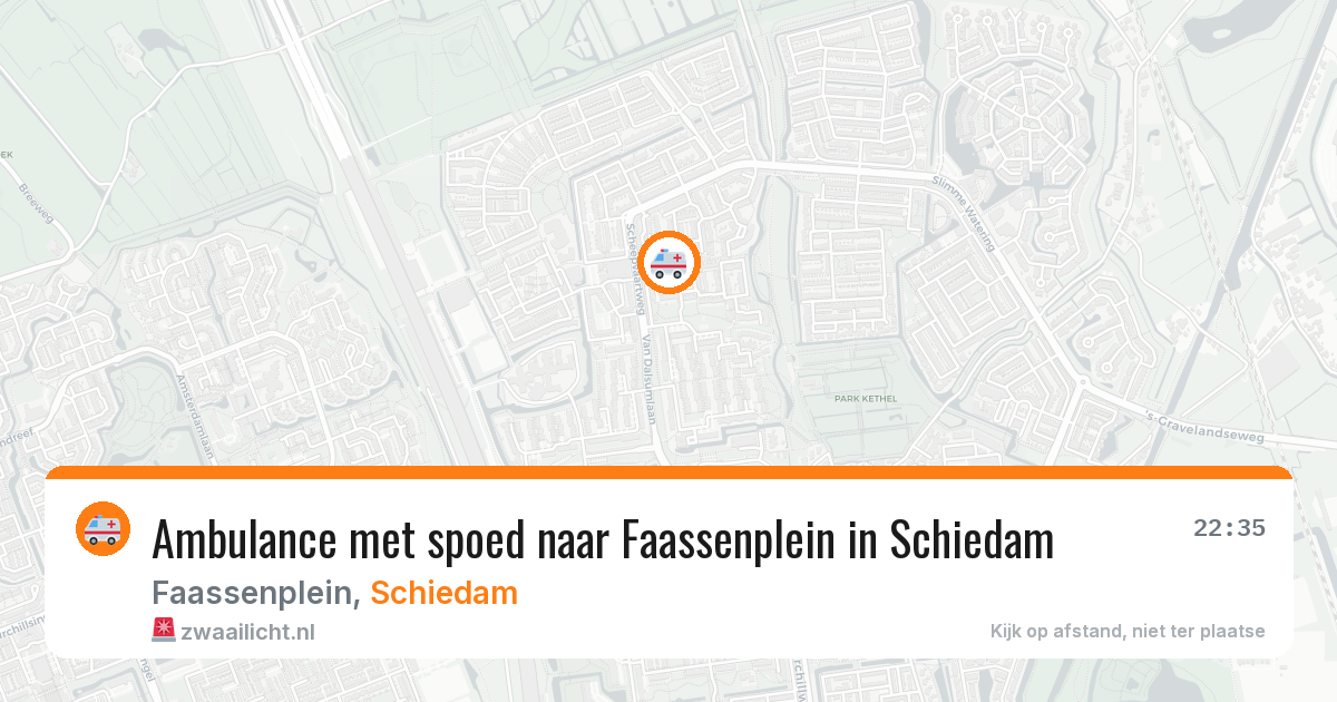 Ambulance met spoed naar Faassenplein in Schiedam — 9 mei 2026