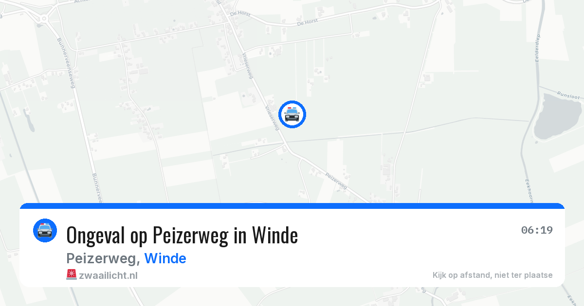 Ongeval op Peizerweg in Winde — 9 jun 2026