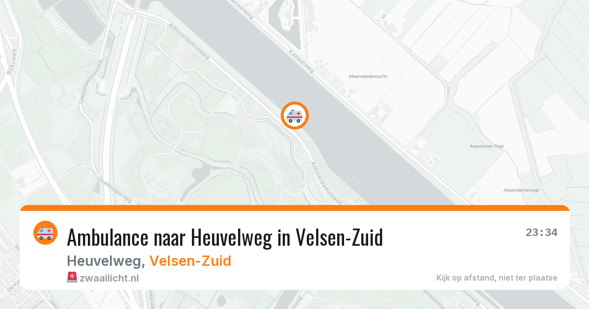 Ambulance naar Heuvelweg in Velsen-Zuid — 8 aug 2026