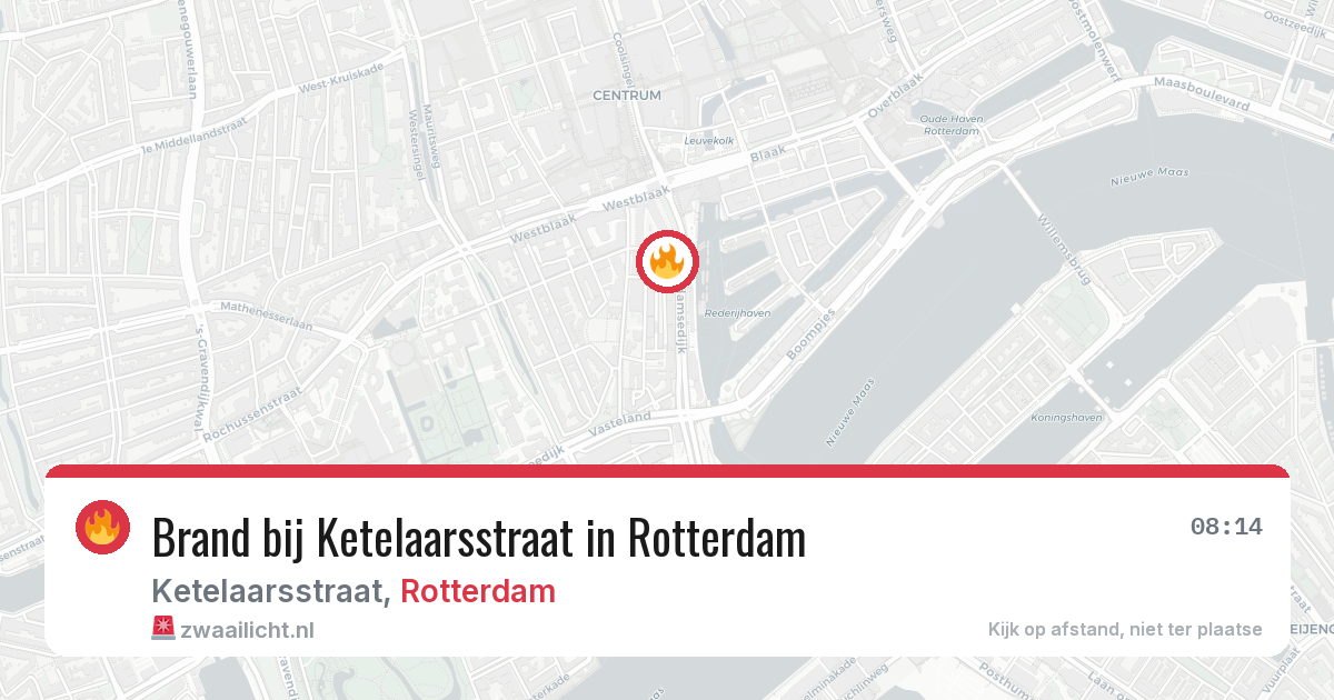 Brand bij Ketelaarsstraat in Rotterdam — 30 jun 2026