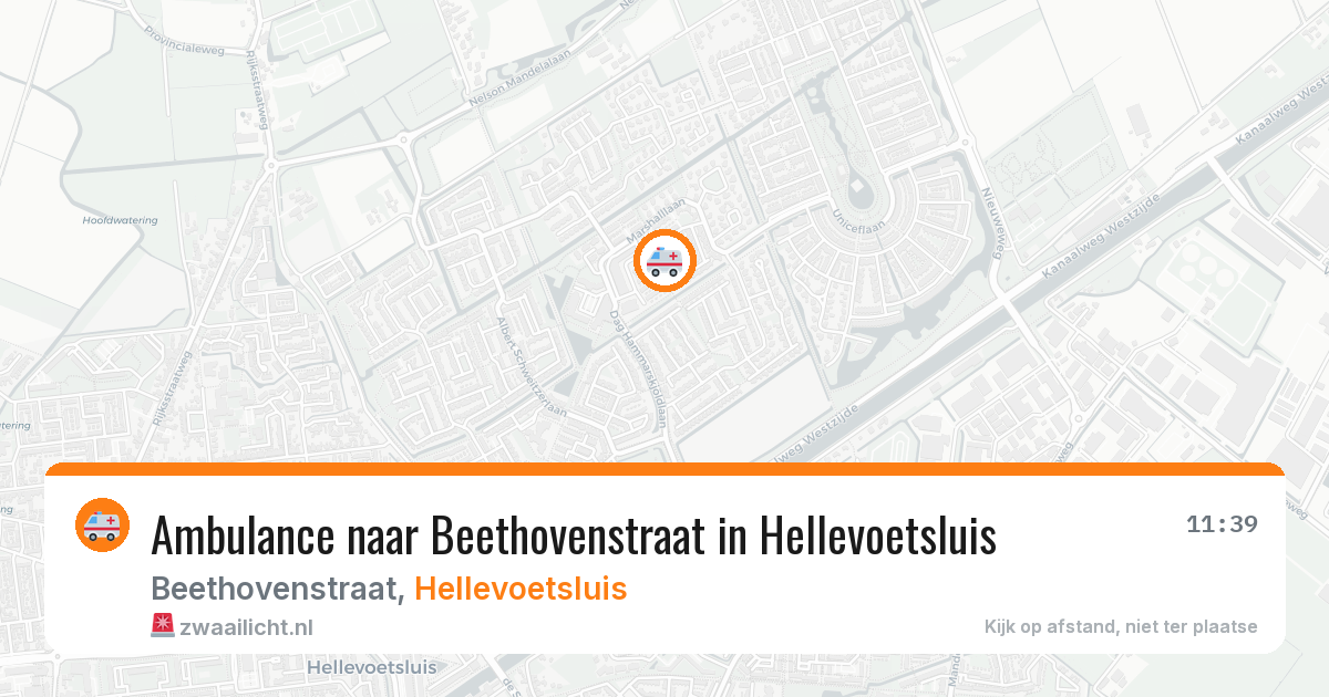 Ambulance naar Beethovenstraat in Hellevoetsluis — 4 aug 2026