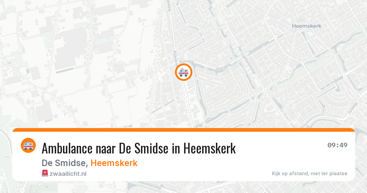 Ambulance naar De Smidse in Heemskerk — 13 jun 2026