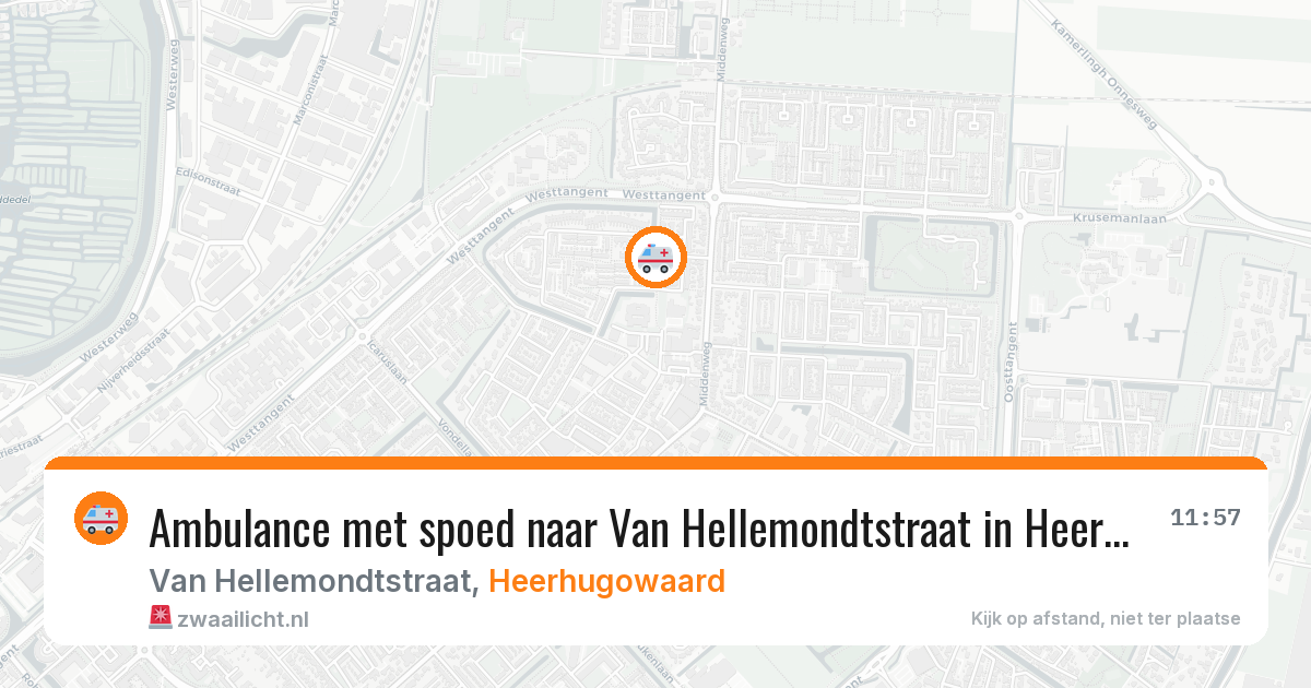 Ambulance met spoed naar Van Hellemondtstraat in Heerhugowaard — 28 jan 2026