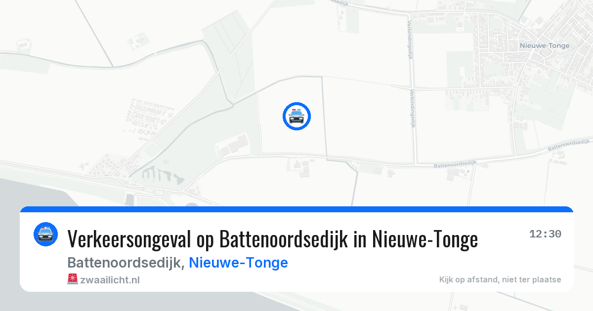 Verkeersongeval op Battenoordsedijk in Nieuwe-Tonge — 19 jun 2026