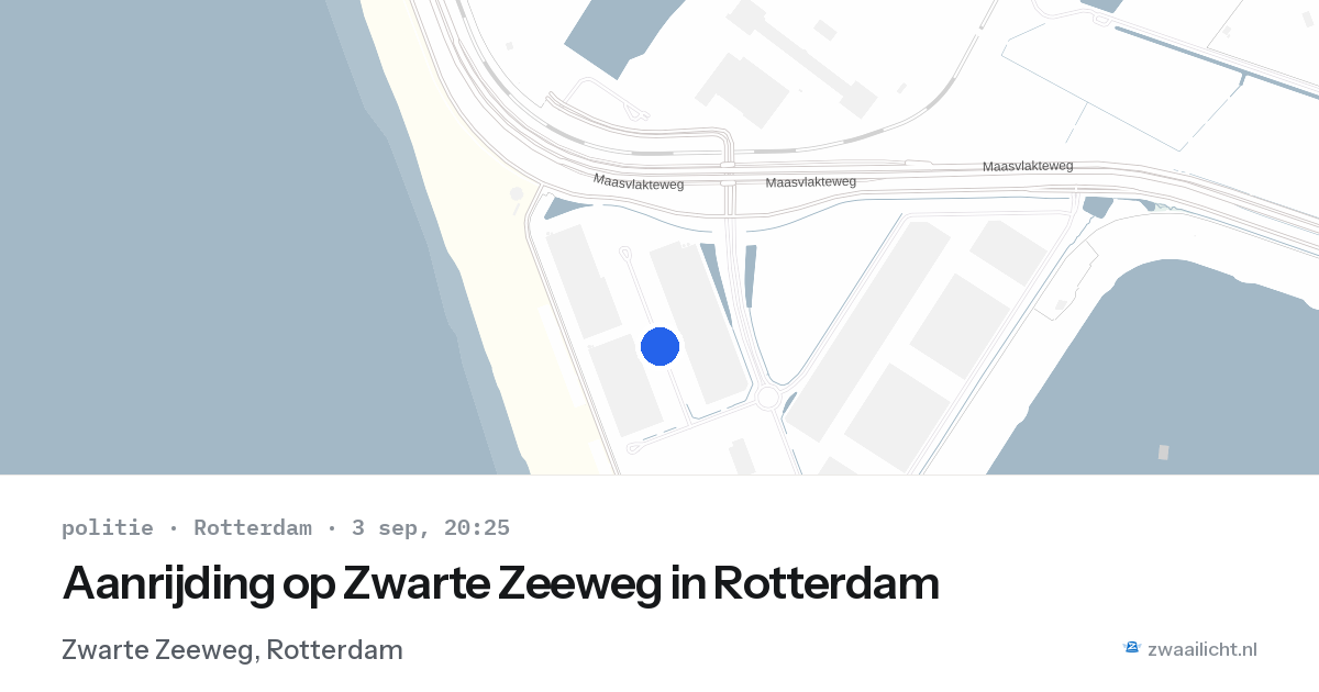 Aanrijding op Zwarte Zeeweg in Rotterdam — 3 sep 2026