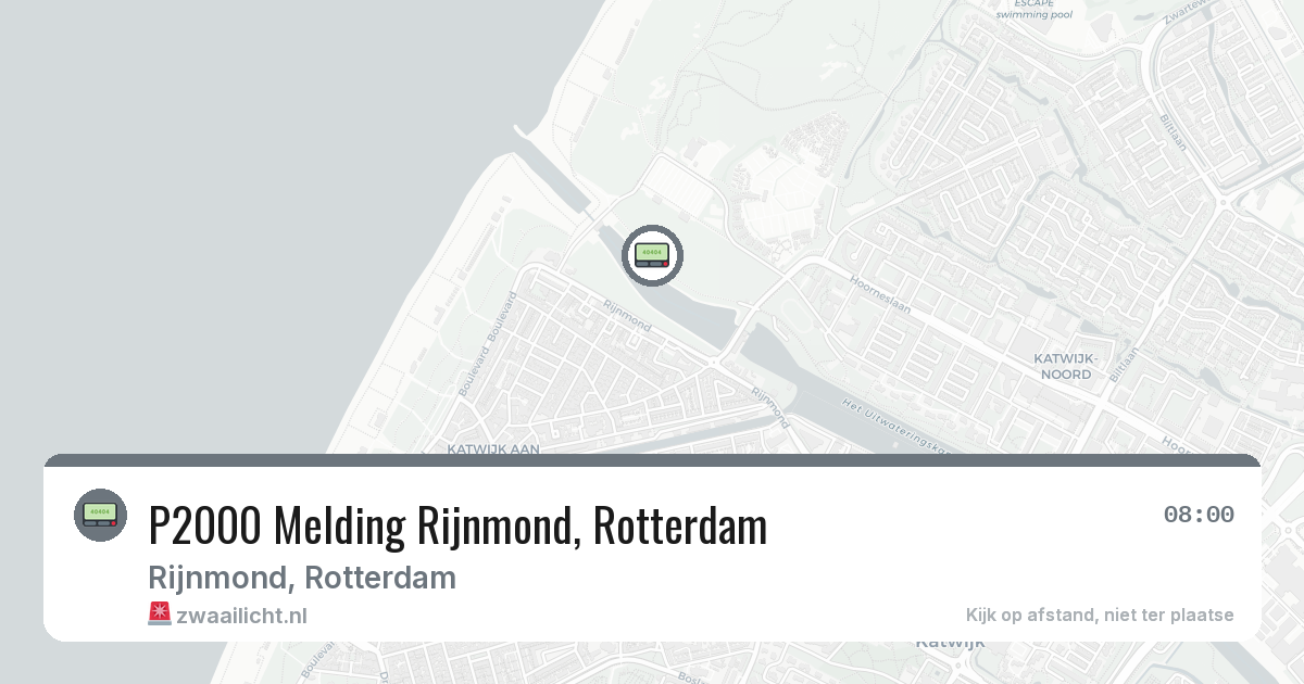 P2000 Melding Rijnmond, Rotterdam — 13 aug 2026