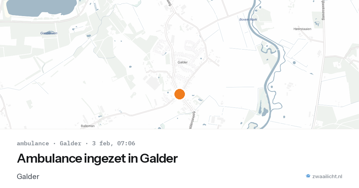 Ambulance ingezet in Galder — 3 feb 2026