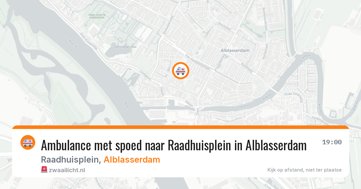 Ambulance met spoed naar Raadhuisplein in Alblasserdam — 3 jul 2026