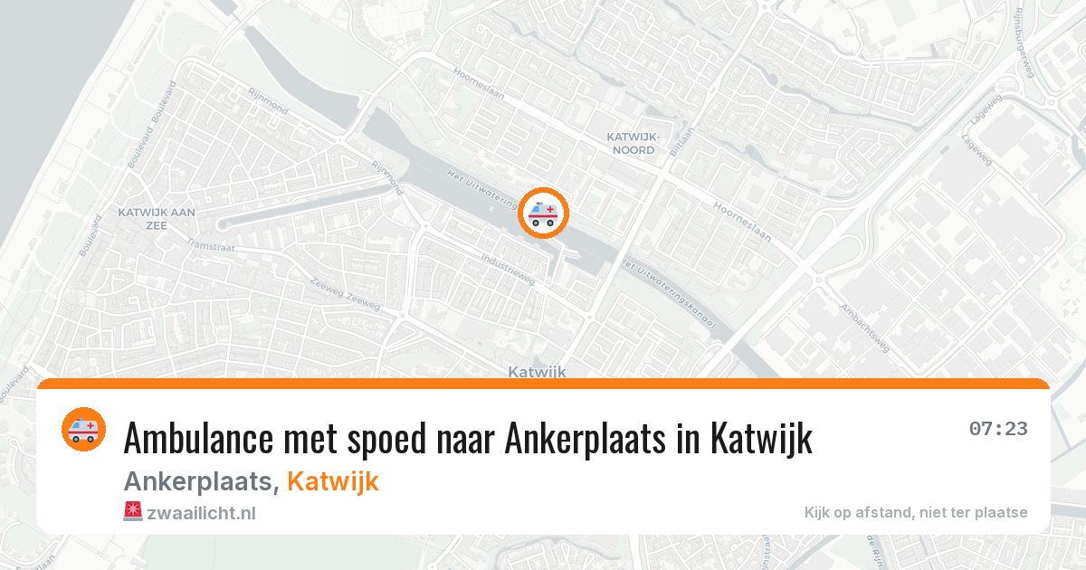 Ambulance met spoed naar Ankerplaats in Katwijk — 5 aug 2026