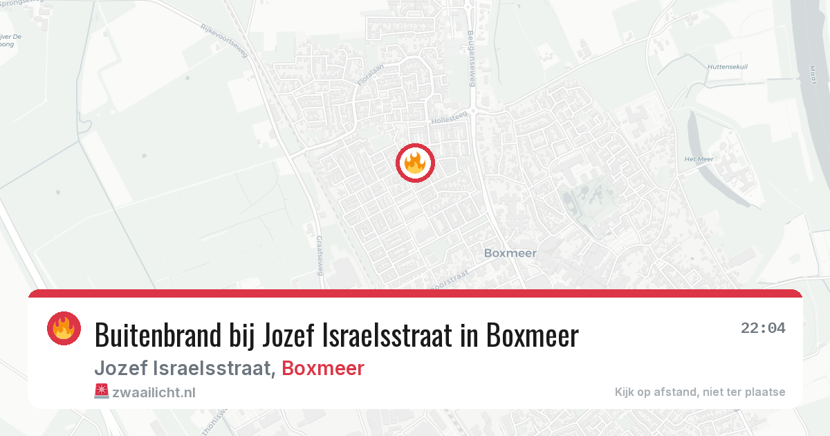 Buitenbrand bij Jozef Israelsstraat in Boxmeer — 6 apr 2026