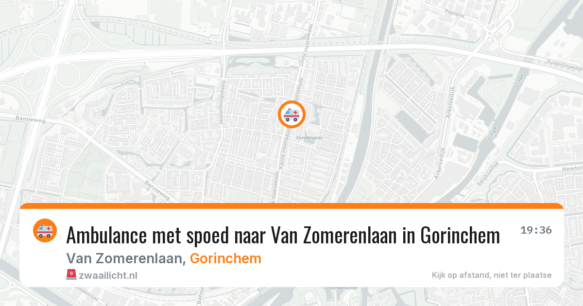 Ambulance met spoed naar Van Zomerenlaan in Gorinchem — 13 jul 2026