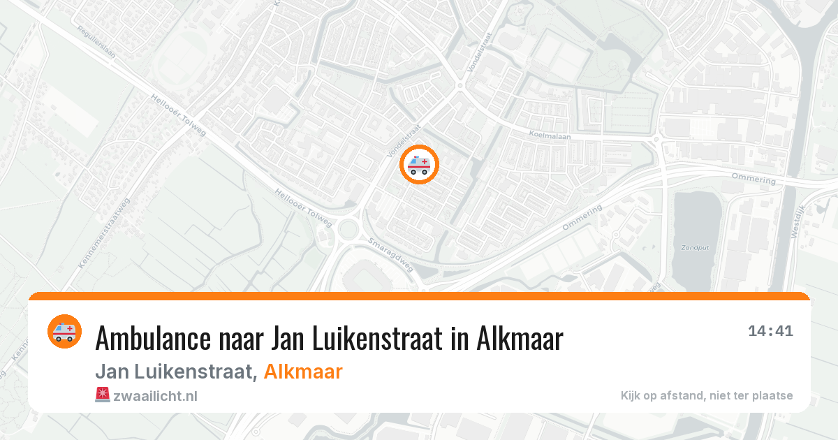 Ambulance naar Jan Luikenstraat in Alkmaar — 1 jun 2026